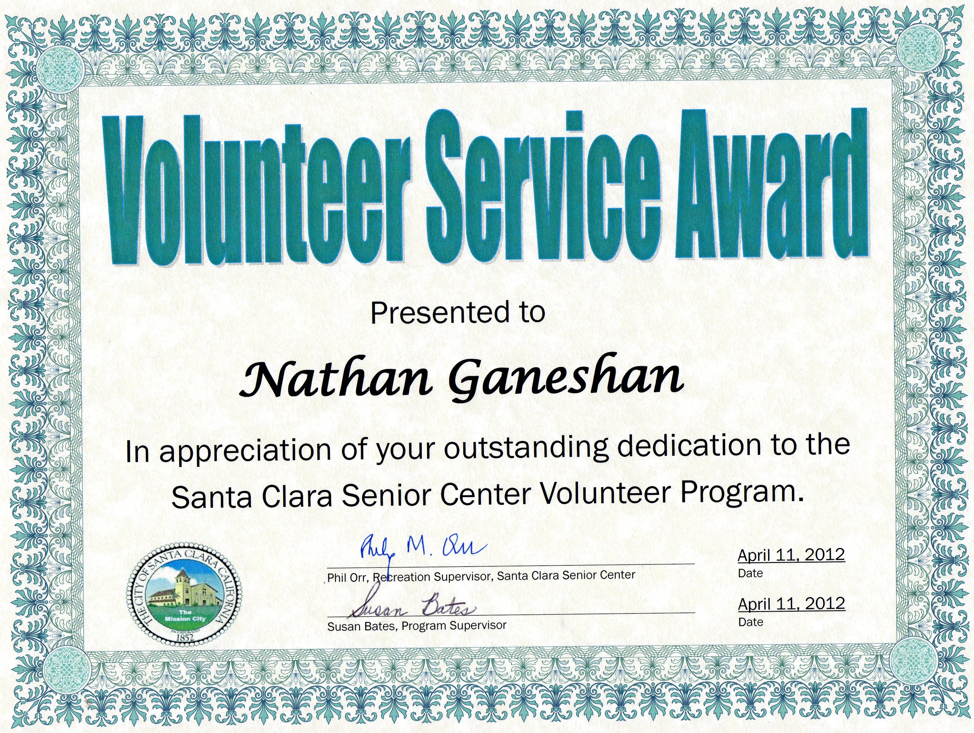 Volunteer Appreciation Certificate For Volunteer Certificate Templates